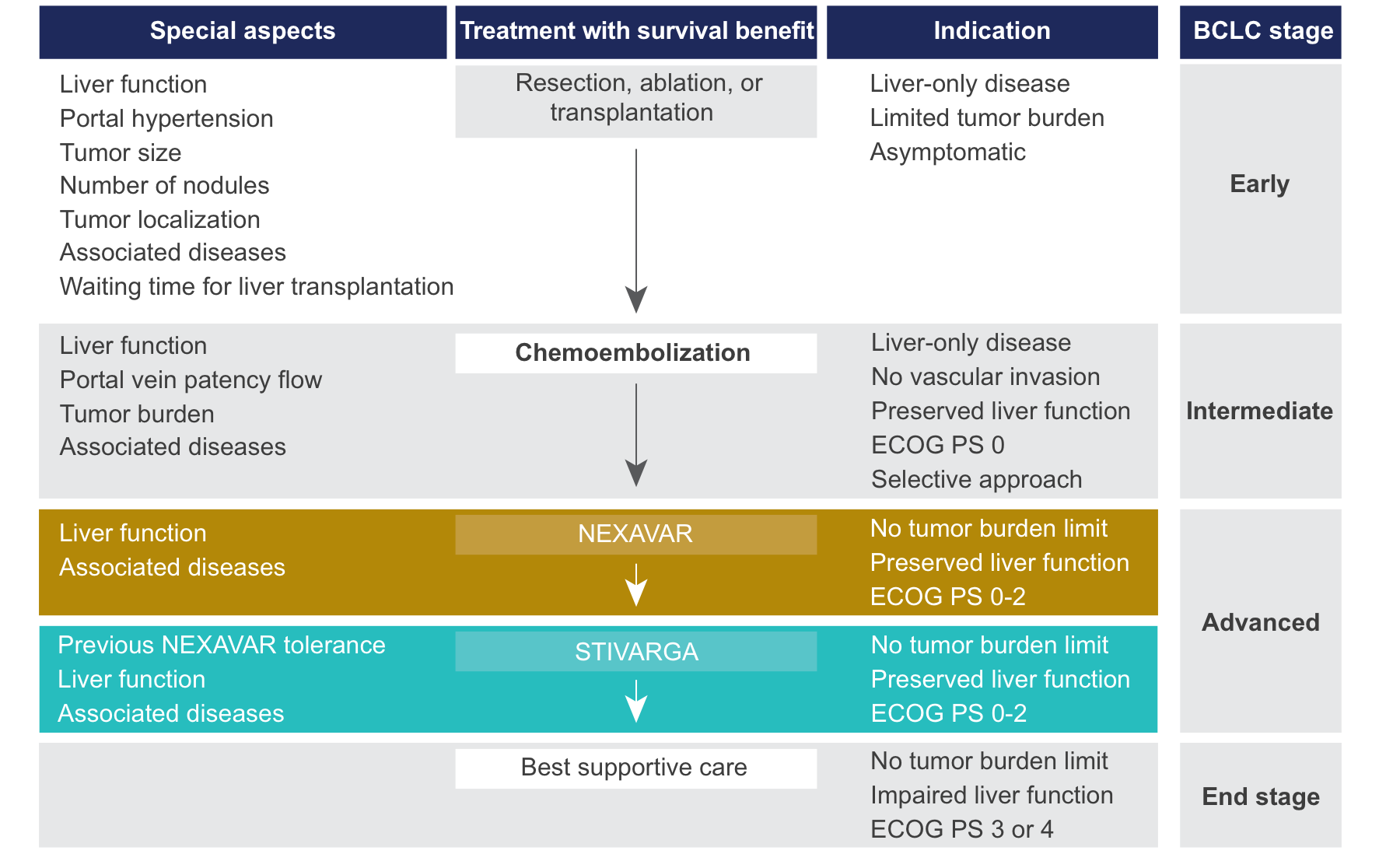 Treatment Planning For Hepatocellular Carcinoma Stivarga Regorafenib Global Hcp Website Barcelona clinic liver cancer (bclc) staging system is the most widely used stage classification for hcc management. treatment planning for hepatocellular